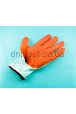 Перчатки оранжевые с покрытием