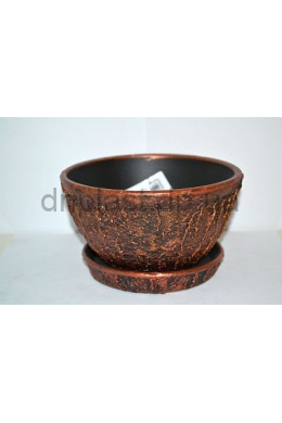 Горшок цветочный Рельефный (номер 1, Паутина)