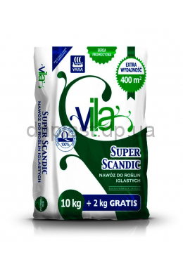 Удобрение Vila для хвои Super Scandic 12кг гранул.
