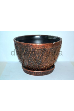 Горшок цветочный Рельефный (номер 2, Паутина)