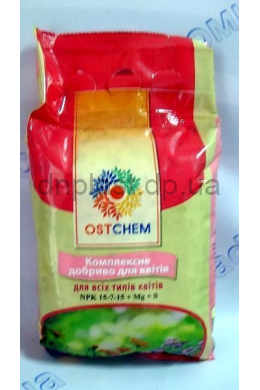 Добриво для квітів 1кг OSTCHEM 15-7-15+Mg+S