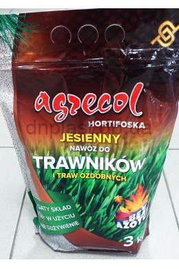 Добриво ОСІННЄ для ГАЗОНІВ Hortifoska 3кг Аgrecol (гранульоване)